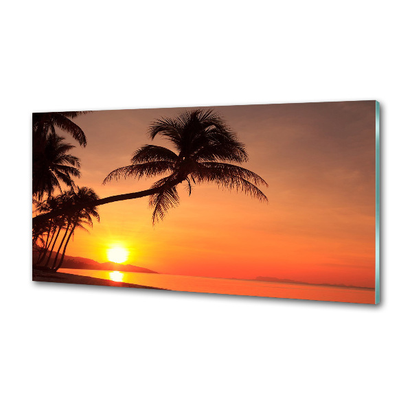 Crédence en verre cuisine Plage du coucher de soleil