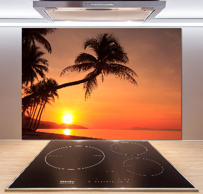 Crédence en verre cuisine Plage du coucher de soleil