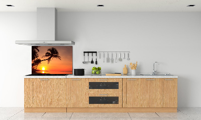 Crédence en verre cuisine Plage du coucher de soleil