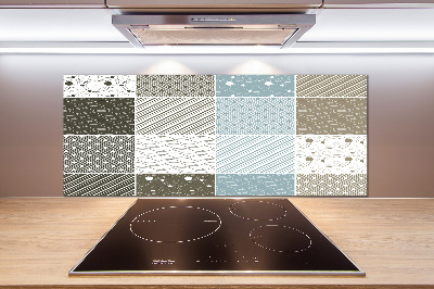 Crédence en verre cuisine Motifs géométriques