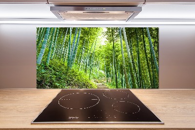 Crédence cuisine en verre trempé Forêt de bambous