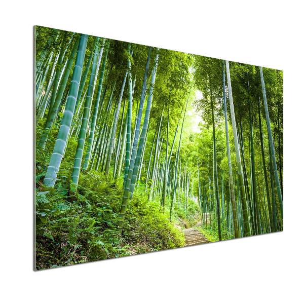 Crédence cuisine en verre trempé Forêt de bambous