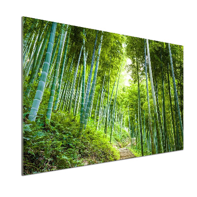 Crédence cuisine en verre trempé Forêt de bambous