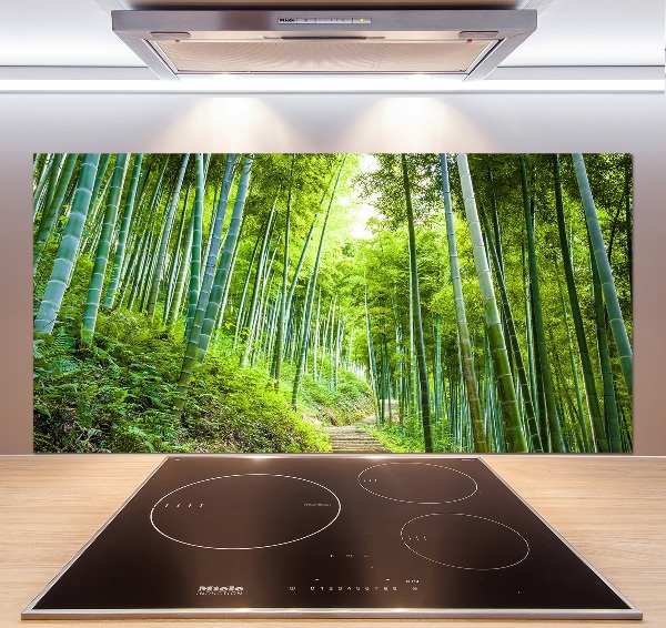 Crédence cuisine en verre trempé Forêt de bambous