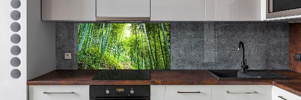 Crédence cuisine en verre trempé Forêt de bambous