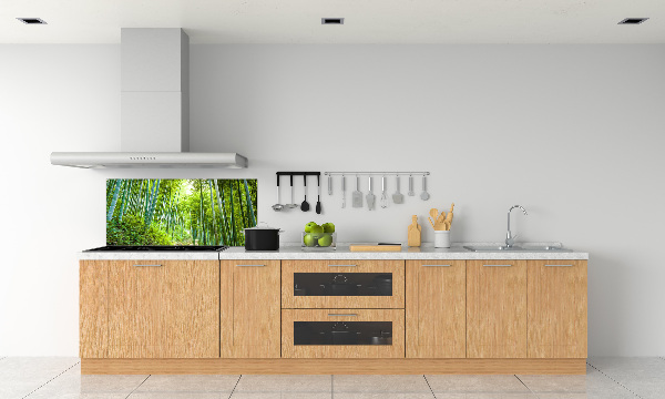 Crédence cuisine en verre trempé Forêt de bambous