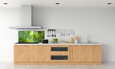 Crédence cuisine en verre trempé Forêt de bambous