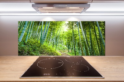 Crédence cuisine en verre trempé Forêt de bambous