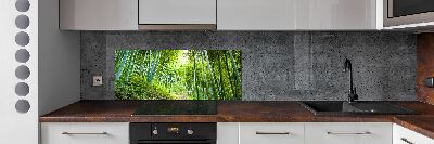 Crédence cuisine en verre trempé Forêt de bambous
