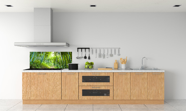 Crédence cuisine en verre trempé Forêt de bambous