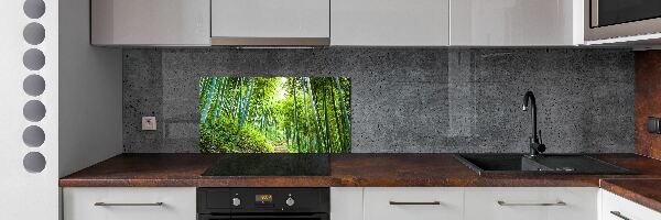 Crédence cuisine en verre trempé Forêt de bambous