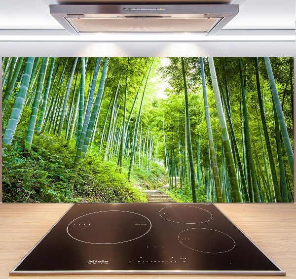 Crédence cuisine en verre trempé Forêt de bambous