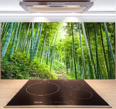 Crédence cuisine en verre trempé Forêt de bambous