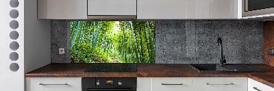 Crédence cuisine en verre trempé Forêt de bambous