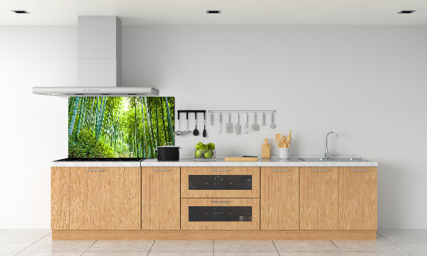Crédence cuisine en verre trempé Forêt de bambous