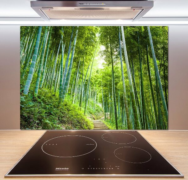 Crédence cuisine en verre trempé Forêt de bambous