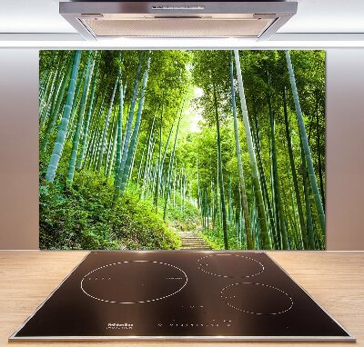 Crédence cuisine en verre trempé Forêt de bambous