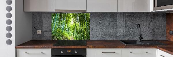 Crédence cuisine en verre trempé Forêt de bambous