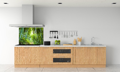 Crédence cuisine en verre trempé Forêt de bambous