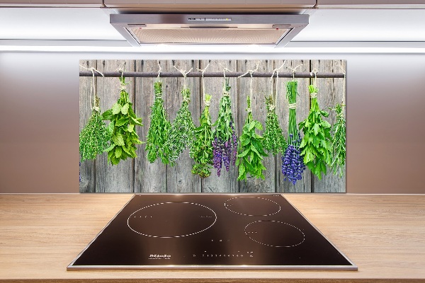 Crédence de cuisine Herbes sur une ficelle