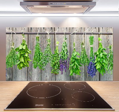 Crédence de cuisine Herbes sur une ficelle