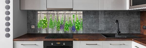 Crédence de cuisine Herbes sur une ficelle