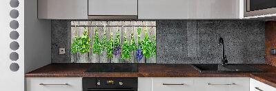 Crédence de cuisine Herbes sur une ficelle