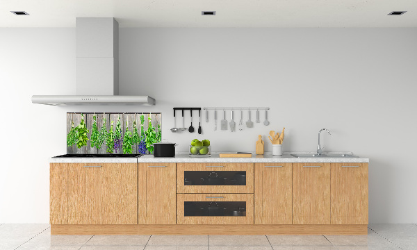 Crédence de cuisine Herbes sur une ficelle
