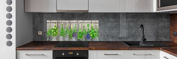 Crédence de cuisine Herbes sur une ficelle
