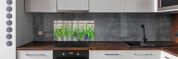 Crédence de cuisine Herbes sur une ficelle