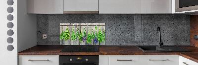 Crédence de cuisine Herbes sur une ficelle