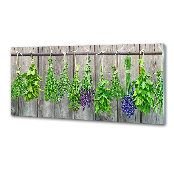 Crédence de cuisine Herbes sur une ficelle