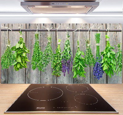 Crédence de cuisine Herbes sur une ficelle