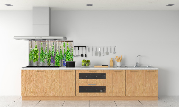 Crédence de cuisine Herbes sur une ficelle