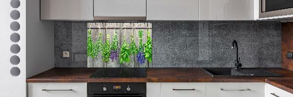 Crédence de cuisine Herbes sur une ficelle