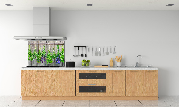 Crédence de cuisine Herbes sur une ficelle