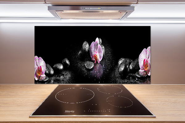 Crédence cuisine en verre trempé Orchidée