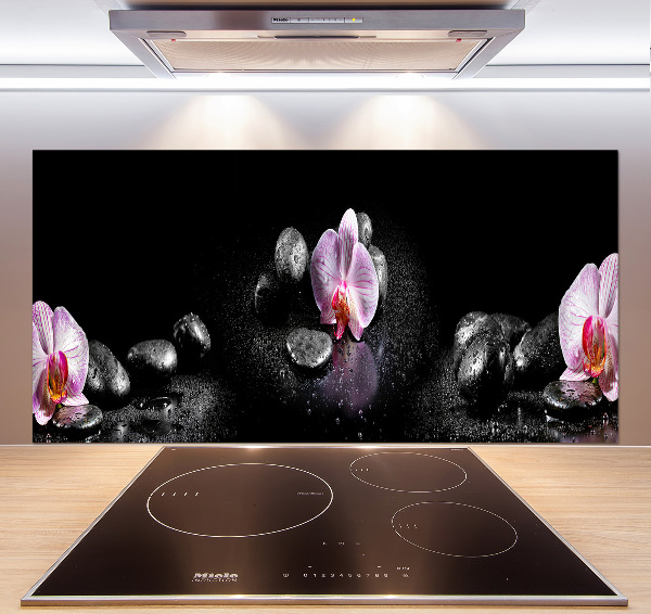 Crédence cuisine en verre trempé Orchidée