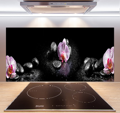 Crédence cuisine en verre trempé Orchidée