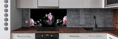Crédence cuisine en verre trempé Orchidée