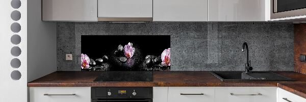Crédence cuisine en verre trempé Orchidée