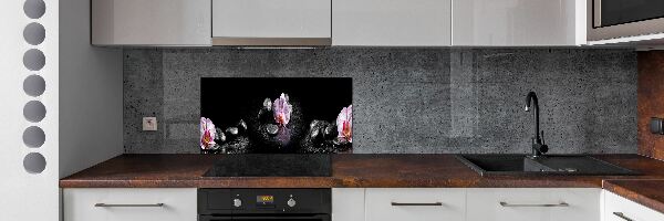 Crédence cuisine en verre trempé Orchidée