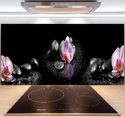 Crédence cuisine en verre trempé Orchidée