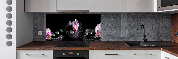 Crédence cuisine en verre trempé Orchidée