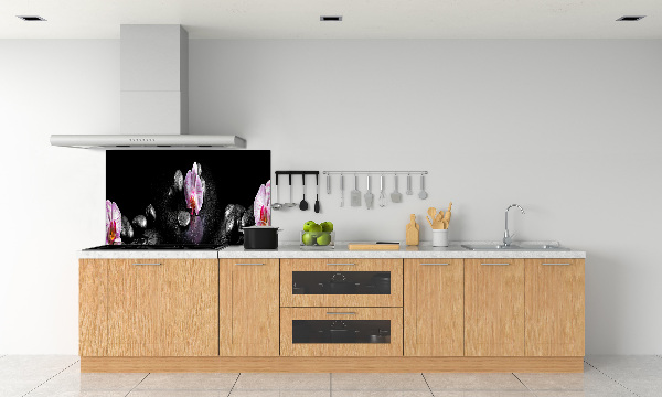 Crédence cuisine en verre trempé Orchidée