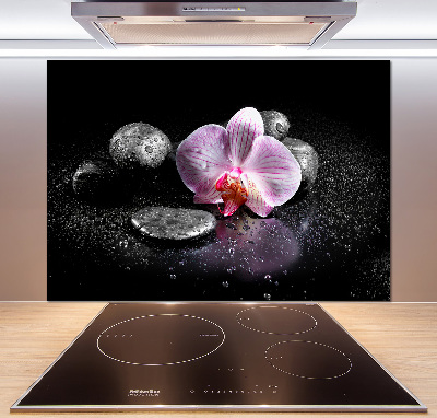 Crédence cuisine en verre trempé Orchidée