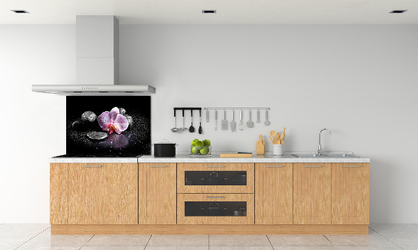 Crédence cuisine en verre trempé Orchidée