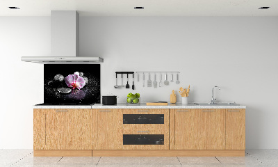 Crédence cuisine en verre trempé Orchidée