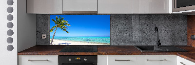 Crédence cuisine en verre trempé Plage tropicale