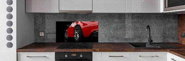 Crédence en verre Voiture rouge